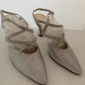 Silver Fabric/Leather 9.5 Shoes PM Collection 925